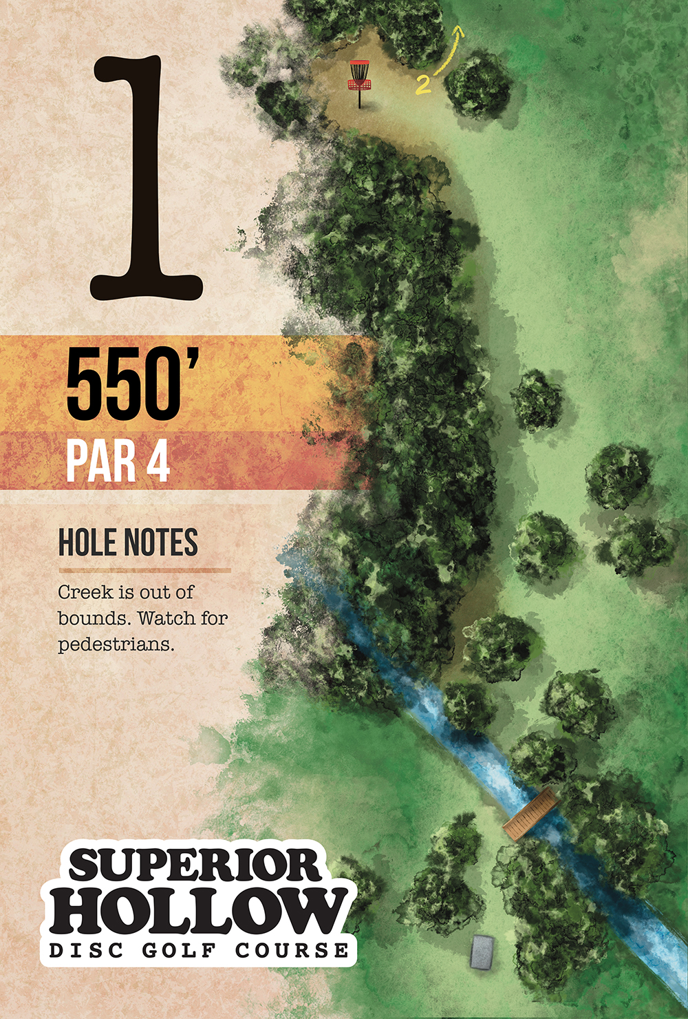 Superior Hollow Disc Golf Course Tee Signs by Happy Little Accidents