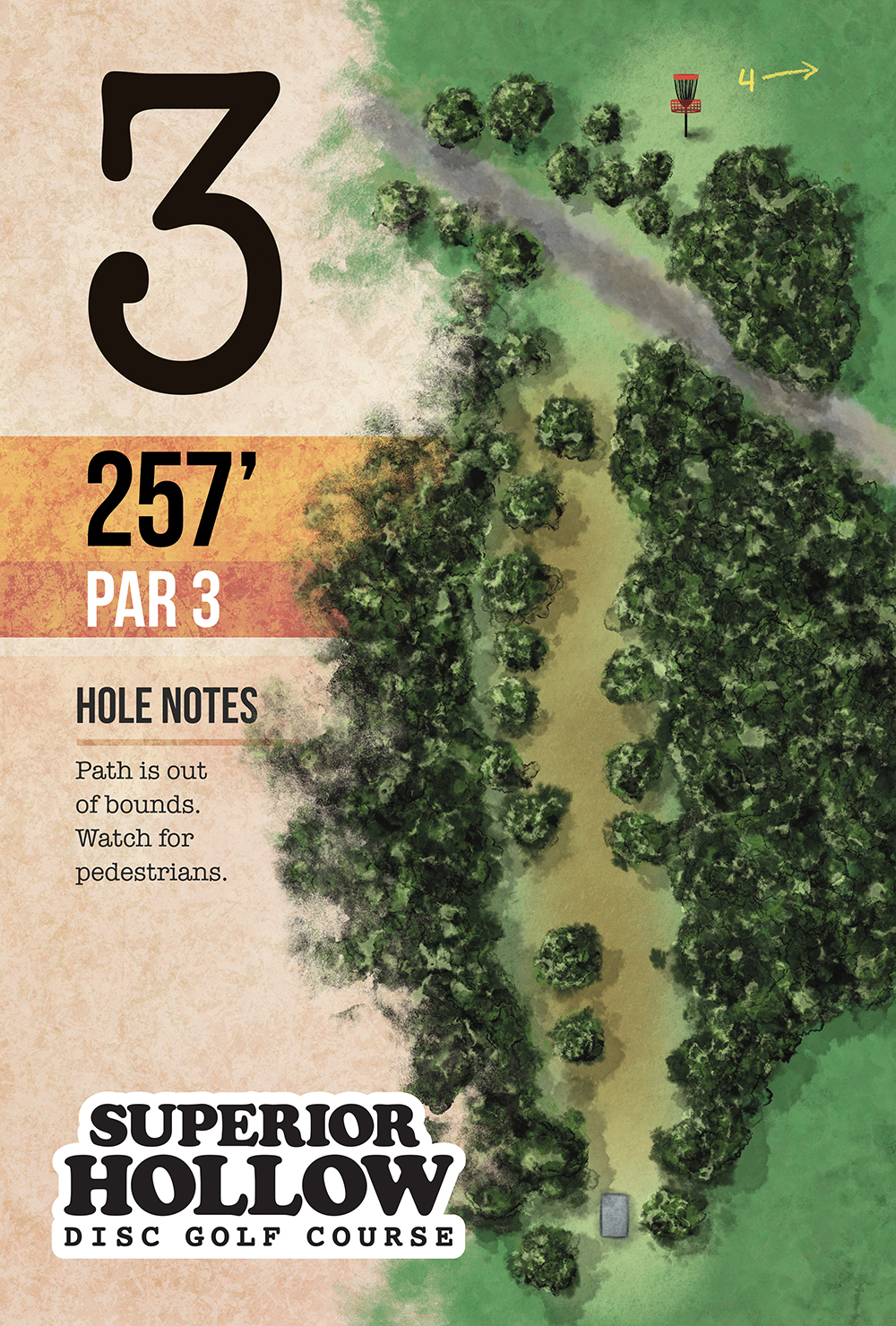 Superior Hollow Disc Golf Course Tee Signs by Happy Little Accidents