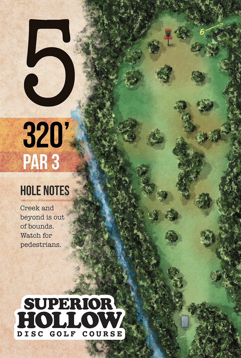 Superior Hollow Disc Golf Course Tee Signs by Happy Little Accidents