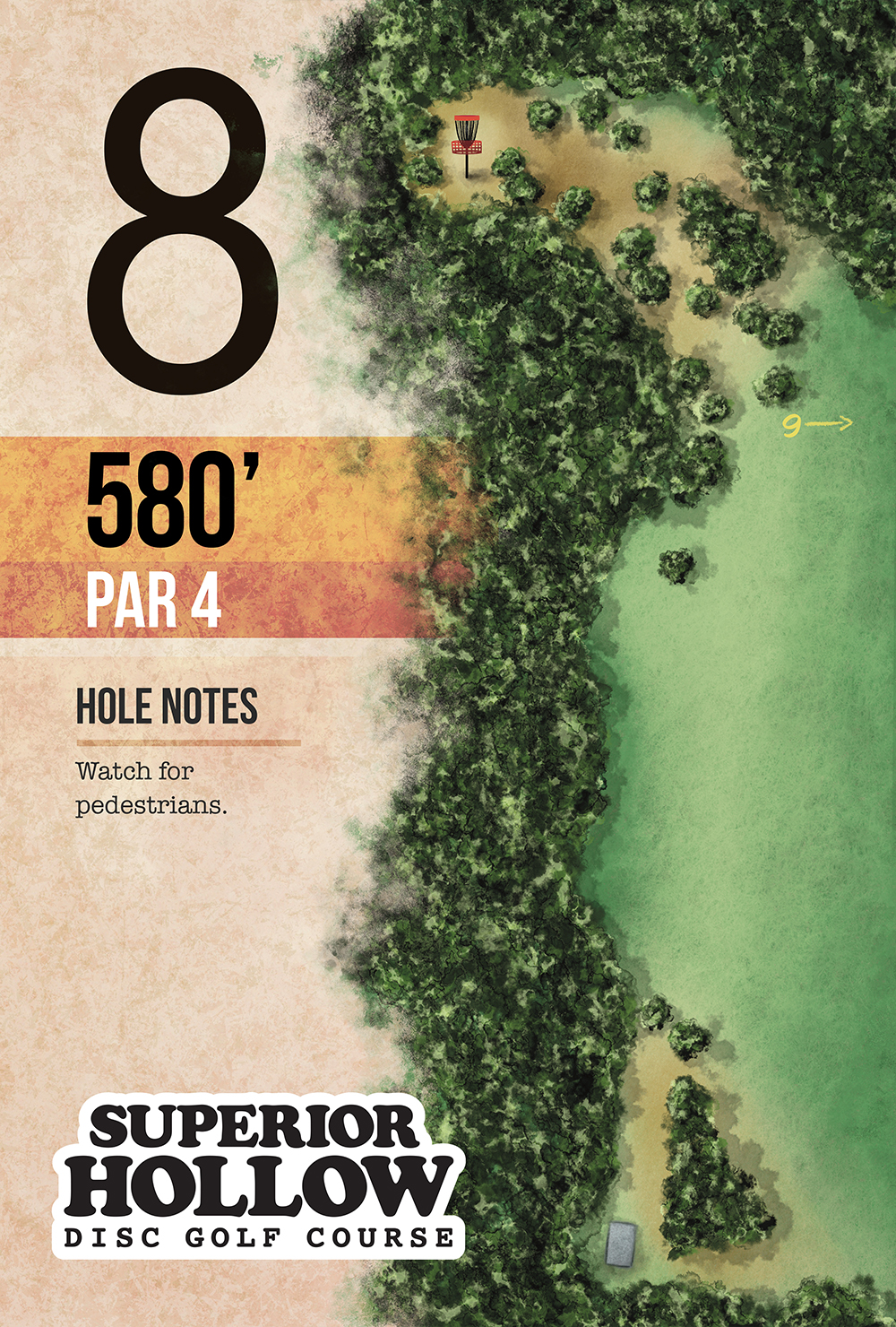 Superior Hollow Disc Golf Course Tee Signs by Happy Little Accidents