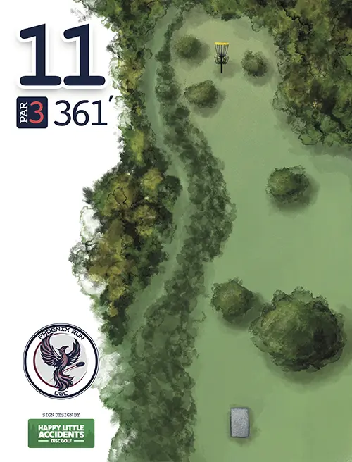 Phoenix Run Disc Golf Course Tee Signs by Happy Little Accidents 