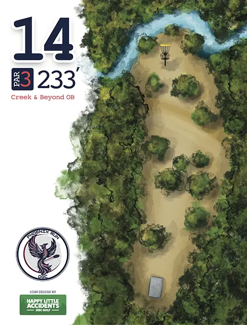 Phoenix Run Disc Golf Course Tee Signs by Happy Little Accidents 