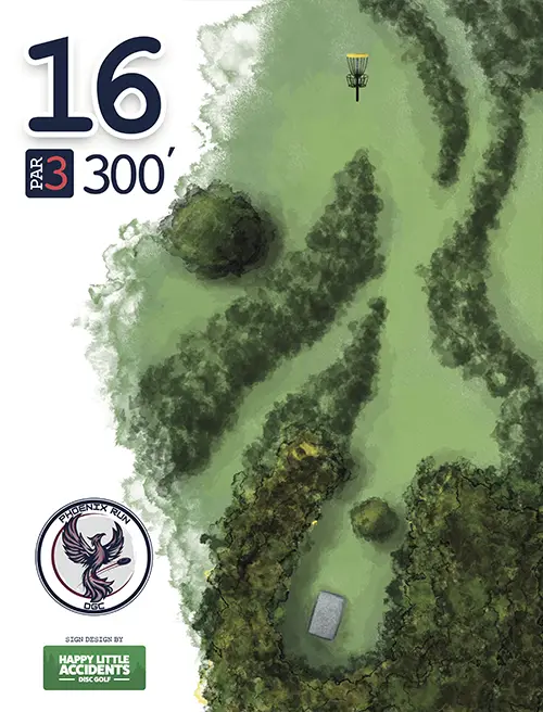 Phoenix Run Disc Golf Course Tee Signs by Happy Little Accidents 
