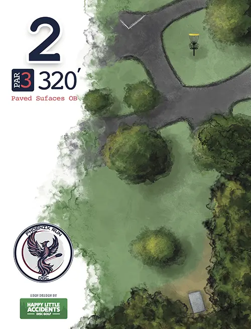 Phoenix Run Disc Golf Course Tee Signs by Happy Little Accidents 