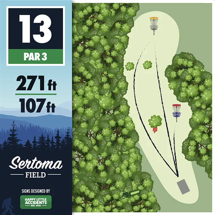 Sertoma Field Custom Disc Golf Tee Sign by Happy Little Accidents
