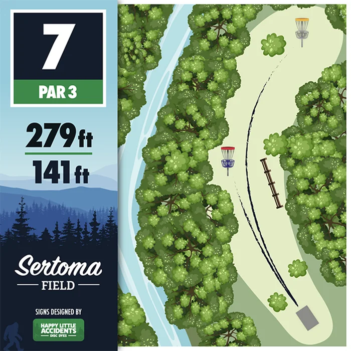Sertoma Field Custom Disc Golf Tee Sign by Happy Little Accidents