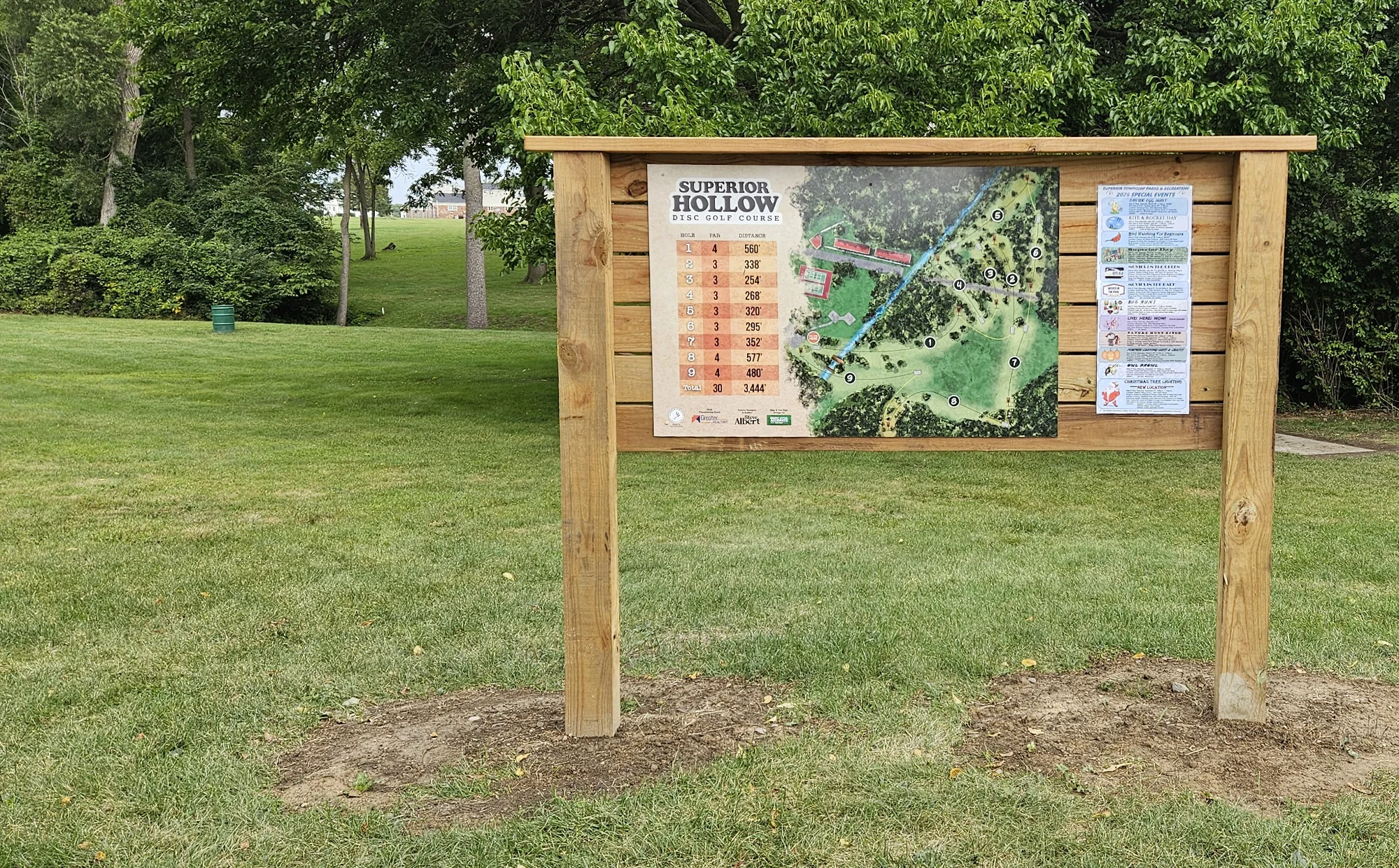 Superior Hollow Disc Golf Course Map